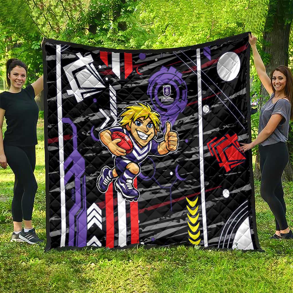 Fremantle Dockers Quilt Mascot Cartoon Football Illustration Style