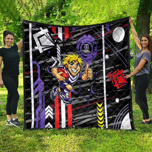 Fremantle Dockers Quilt Mascot Cartoon Football Illustration Style