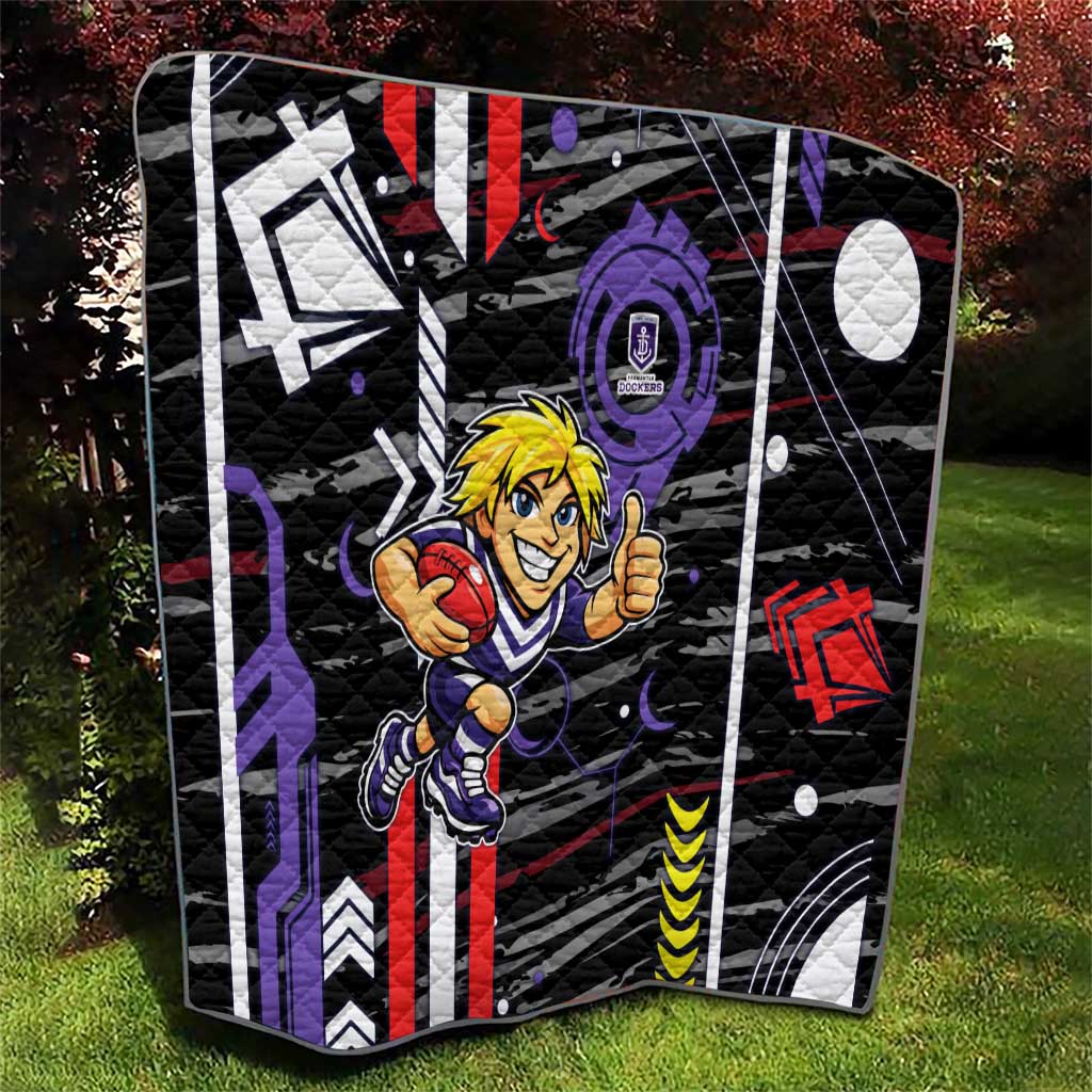 Fremantle Dockers Quilt Mascot Cartoon Football Illustration Style