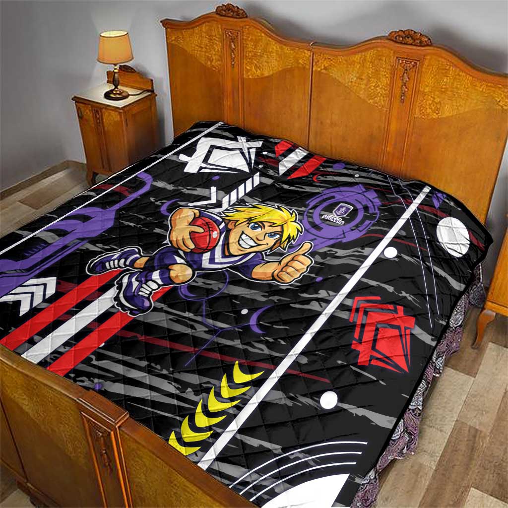 Fremantle Dockers Quilt Mascot Cartoon Football Illustration Style