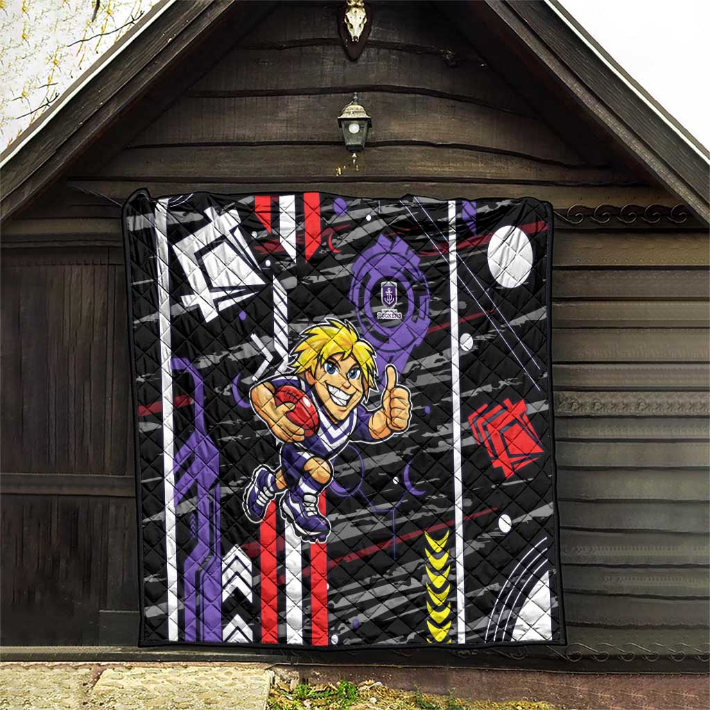 Fremantle Dockers Quilt Mascot Cartoon Football Illustration Style
