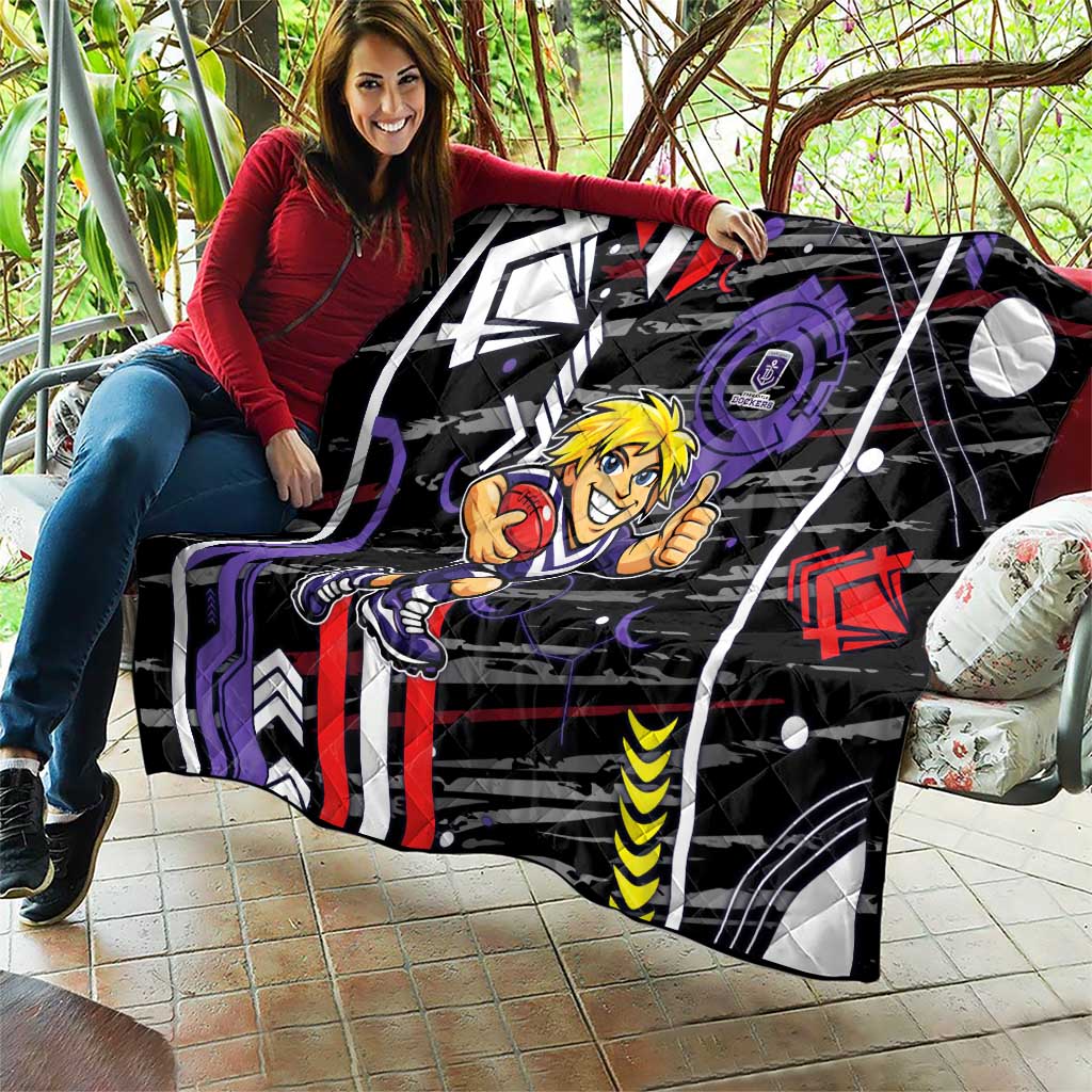 Fremantle Dockers Quilt Mascot Cartoon Football Illustration Style