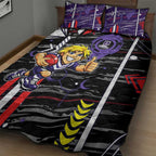 Fremantle Dockers Quilt Bed Set Mascot Cartoon Football Illustration Style