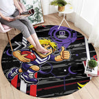 Fremantle Dockers Round Carpet Mascot Cartoon Football Illustration Style