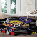 Fremantle Dockers Round Carpet Mascot Cartoon Football Illustration Style