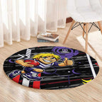 Fremantle Dockers Round Carpet Mascot Cartoon Football Illustration Style