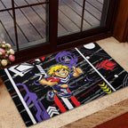 Fremantle Dockers Rubber Doormat Mascot Cartoon Football Illustration Style