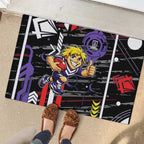 Fremantle Dockers Rubber Doormat Mascot Cartoon Football Illustration Style
