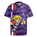 Fremantle Dockers Rugby Jersey Mascot Cartoon Football Illustration Style