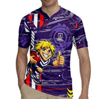 Fremantle Dockers Rugby Jersey Mascot Cartoon Football Illustration Style