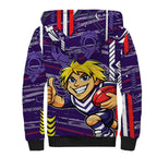 Fremantle Dockers Sherpa Hoodie Mascot Cartoon Football Illustration Style