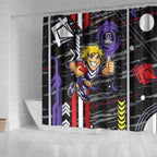 Fremantle Dockers Shower Curtain Mascot Cartoon Football Illustration Style