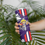 Fremantle Dockers Skinny Tumbler Mascot Cartoon Football Illustration Style