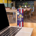 Fremantle Dockers Skinny Tumbler Mascot Cartoon Football Illustration Style