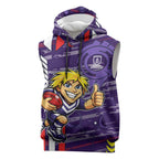 Fremantle Dockers Sleeveless Hoodie Mascot Cartoon Football Illustration Style
