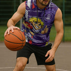 Fremantle Dockers Sleeveless Hoodie Mascot Cartoon Football Illustration Style