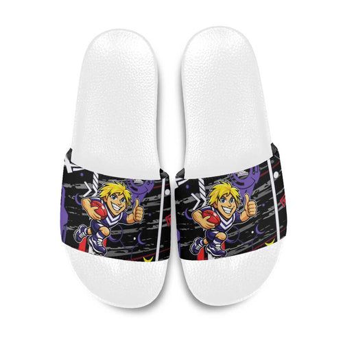 Fremantle Dockers Slide Sandals Mascot Cartoon Football Illustration Style