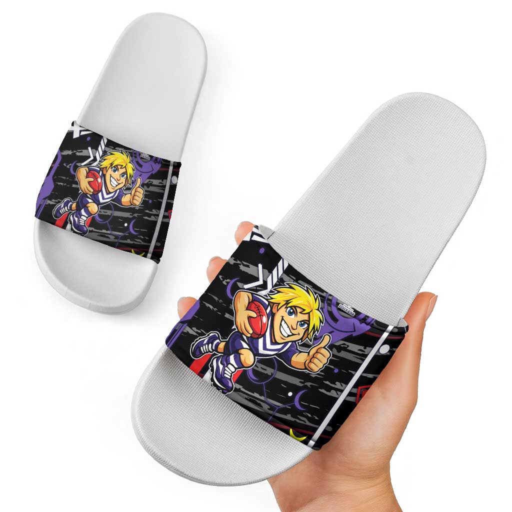 Fremantle Dockers Slide Sandals Mascot Cartoon Football Illustration Style