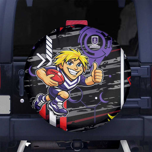 Fremantle Dockers Spare Tire Cover Mascot Cartoon Football Illustration Style