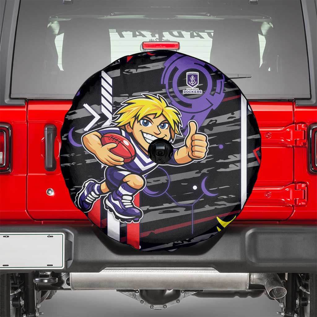 Fremantle Dockers Spare Tire Cover Mascot Cartoon Football Illustration Style