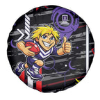 Fremantle Dockers Spare Tire Cover Mascot Cartoon Football Illustration Style