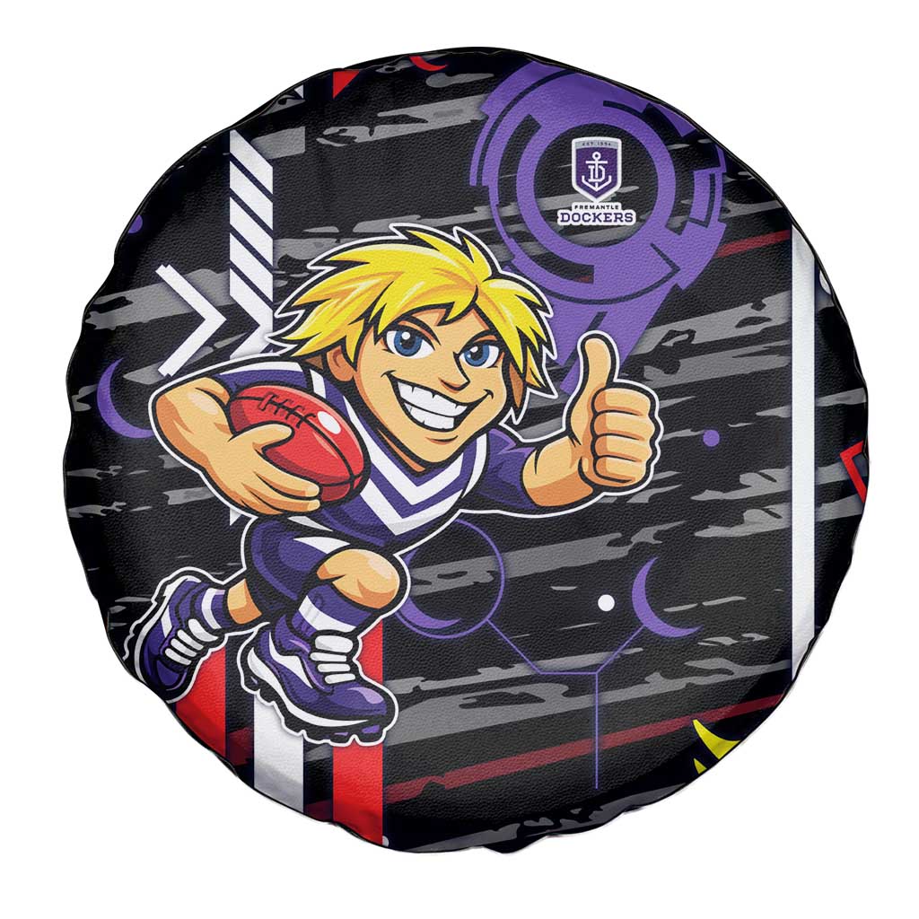 Fremantle Dockers Spare Tire Cover Mascot Cartoon Football Illustration Style