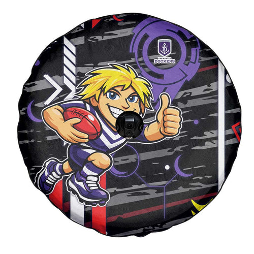 Fremantle Dockers Spare Tire Cover Mascot Cartoon Football Illustration Style