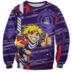 Fremantle Dockers Sweatshirt Mascot Cartoon Football Illustration Style