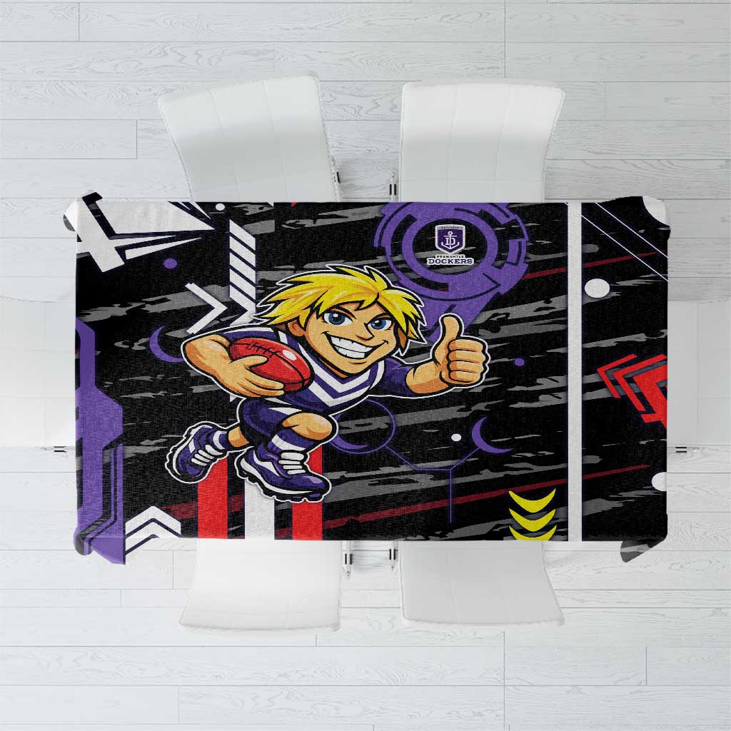 Fremantle Dockers Tablecloth Mascot Cartoon Football Illustration Style