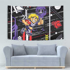 Fremantle Dockers Tapestry Mascot Cartoon Football Illustration Style