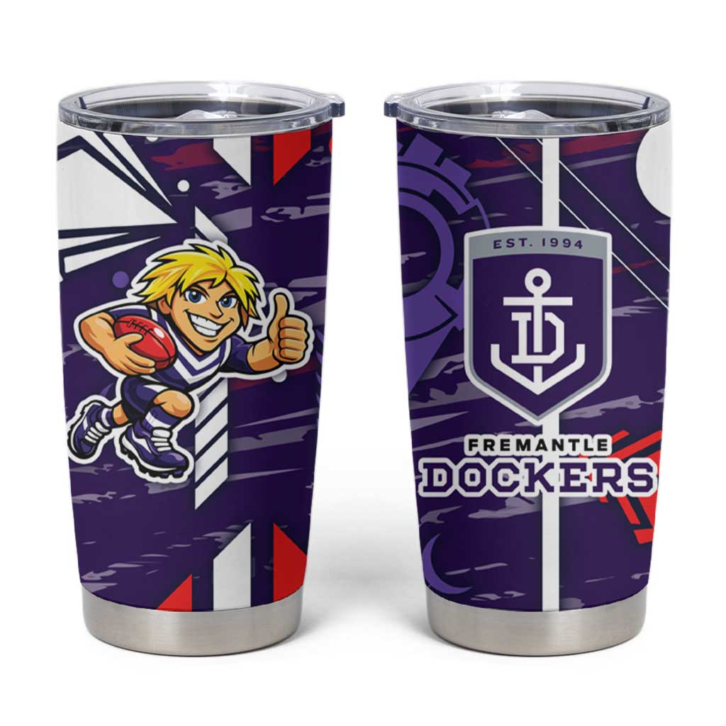 Fremantle Dockers Tumbler Cup Mascot Cartoon Football Illustration Style