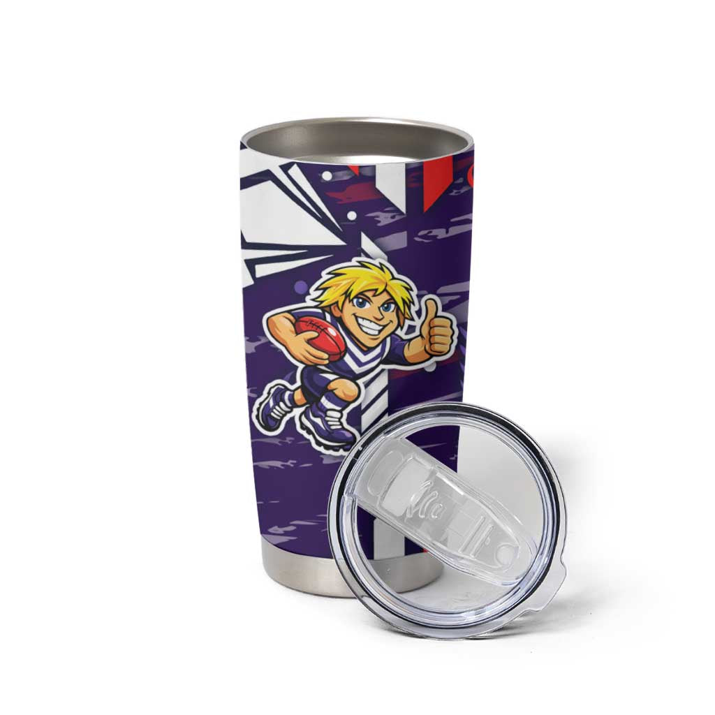 Fremantle Dockers Tumbler Cup Mascot Cartoon Football Illustration Style