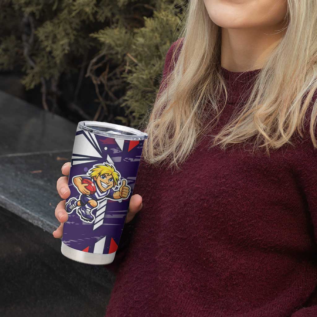 Fremantle Dockers Tumbler Cup Mascot Cartoon Football Illustration Style