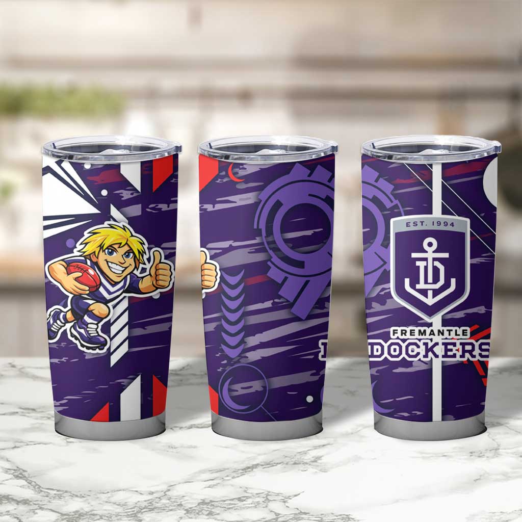 Fremantle Dockers Tumbler Cup Mascot Cartoon Football Illustration Style