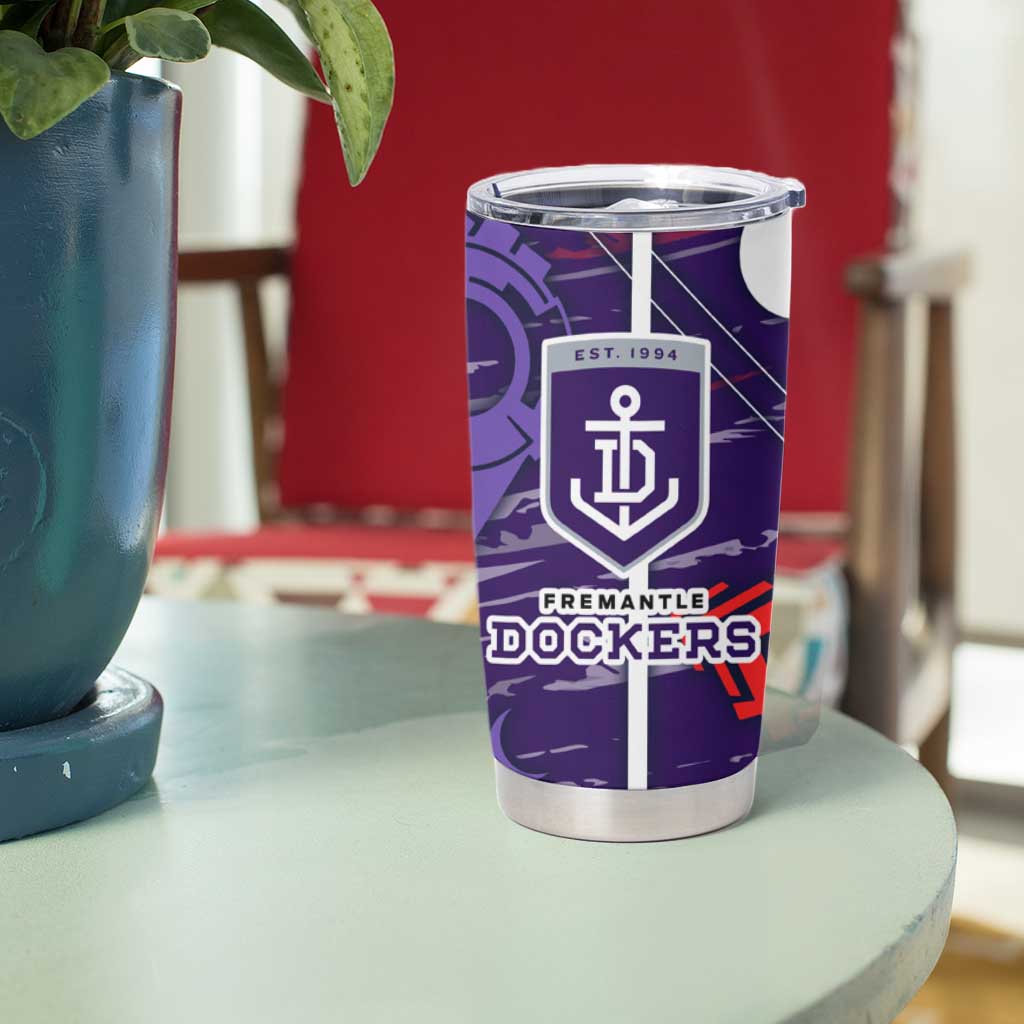 Fremantle Dockers Tumbler Cup Mascot Cartoon Football Illustration Style