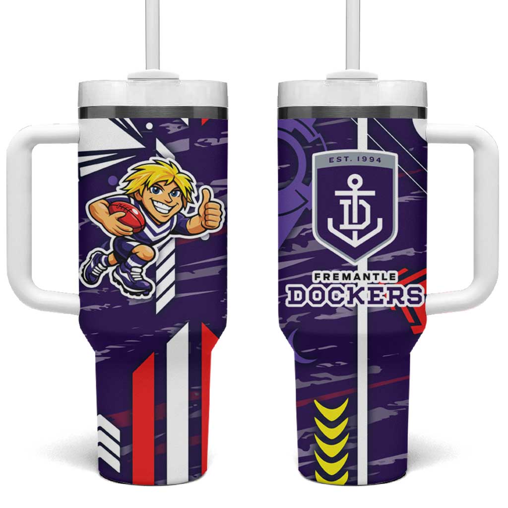 Fremantle Dockers Tumbler With Handle Mascot Cartoon Football Illustration Style