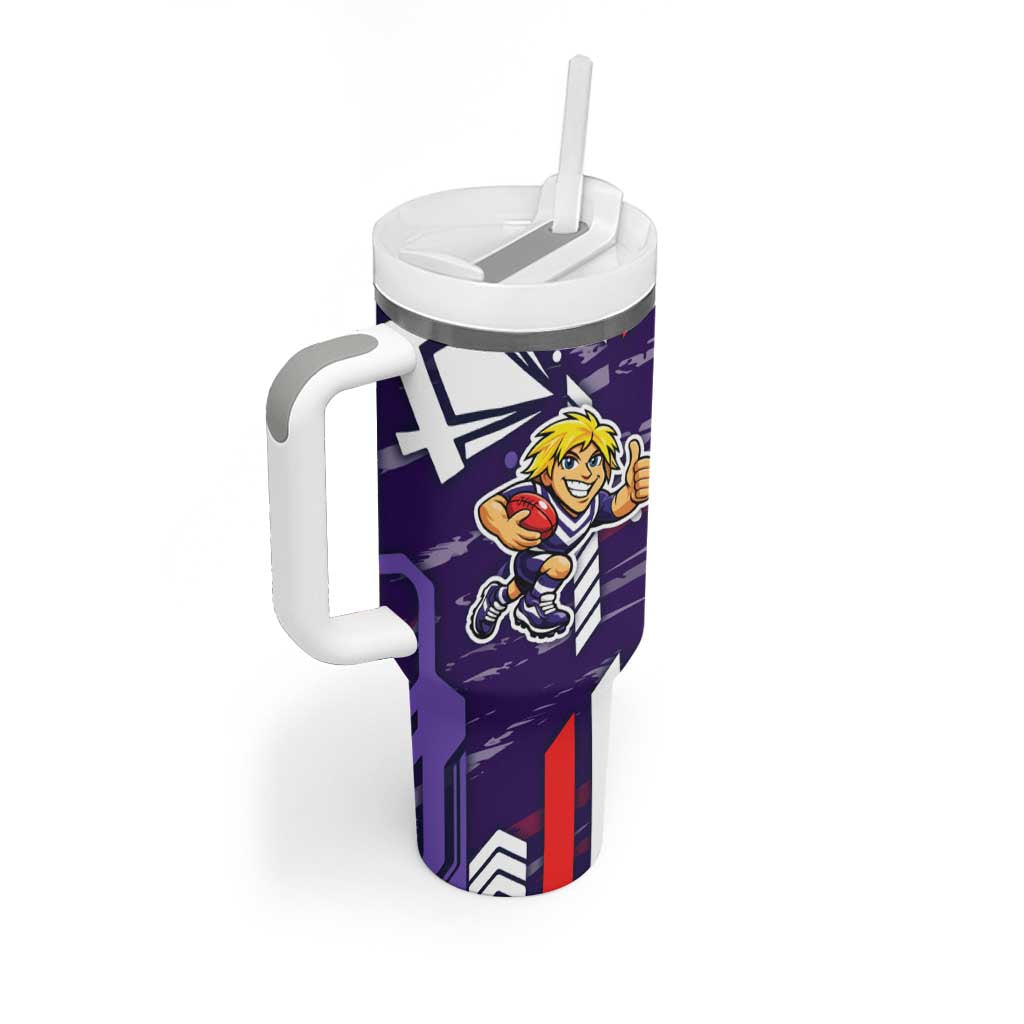 Fremantle Dockers Tumbler With Handle Mascot Cartoon Football Illustration Style