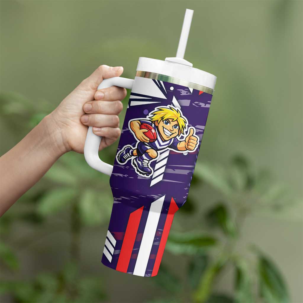 Fremantle Dockers Tumbler With Handle Mascot Cartoon Football Illustration Style
