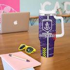 Fremantle Dockers Tumbler With Handle Mascot Cartoon Football Illustration Style