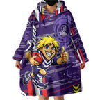 Fremantle Dockers Wearable Blanket Hoodie Mascot Cartoon Football Illustration Style