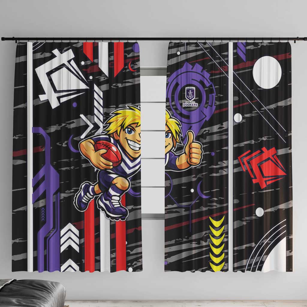 Fremantle Dockers Window Curtain Mascot Cartoon Football Illustration Style
