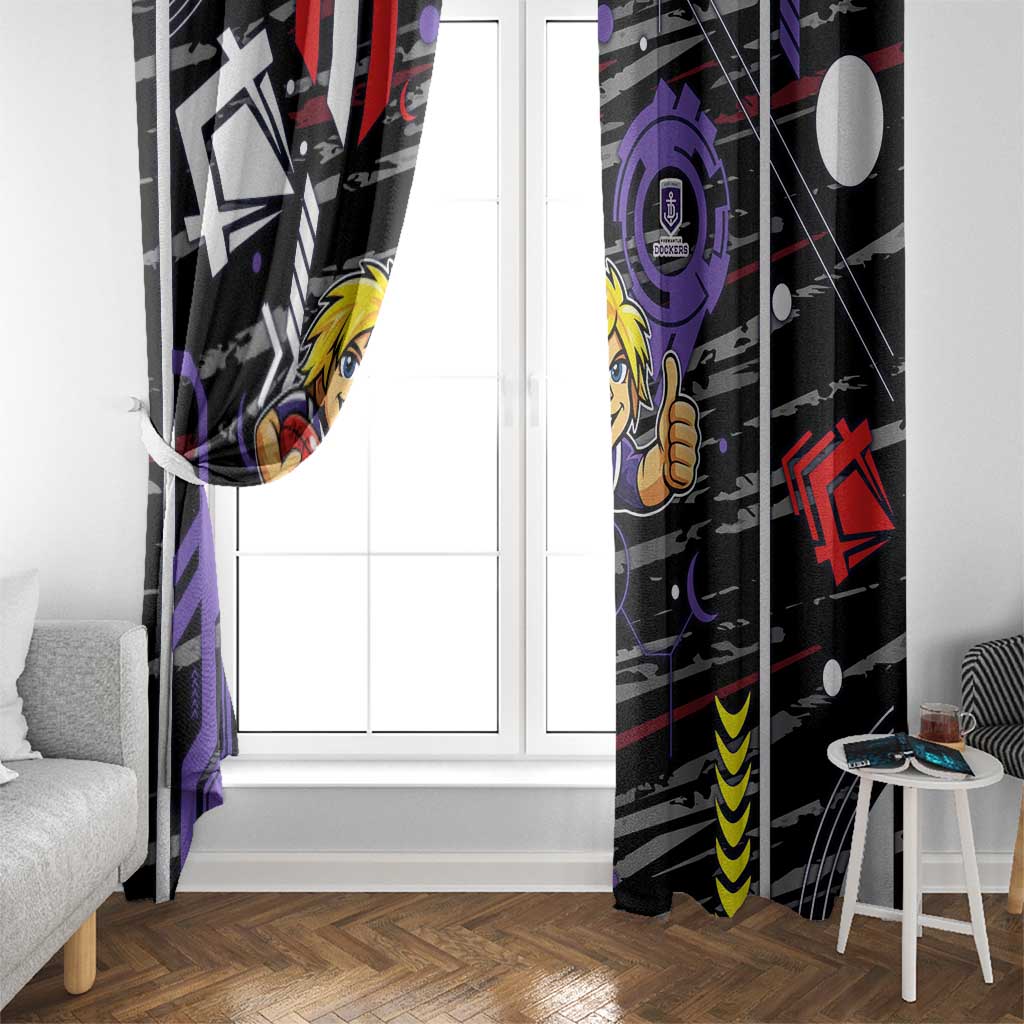 Fremantle Dockers Window Curtain Mascot Cartoon Football Illustration Style