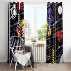 Fremantle Dockers Window Curtain Mascot Cartoon Football Illustration Style