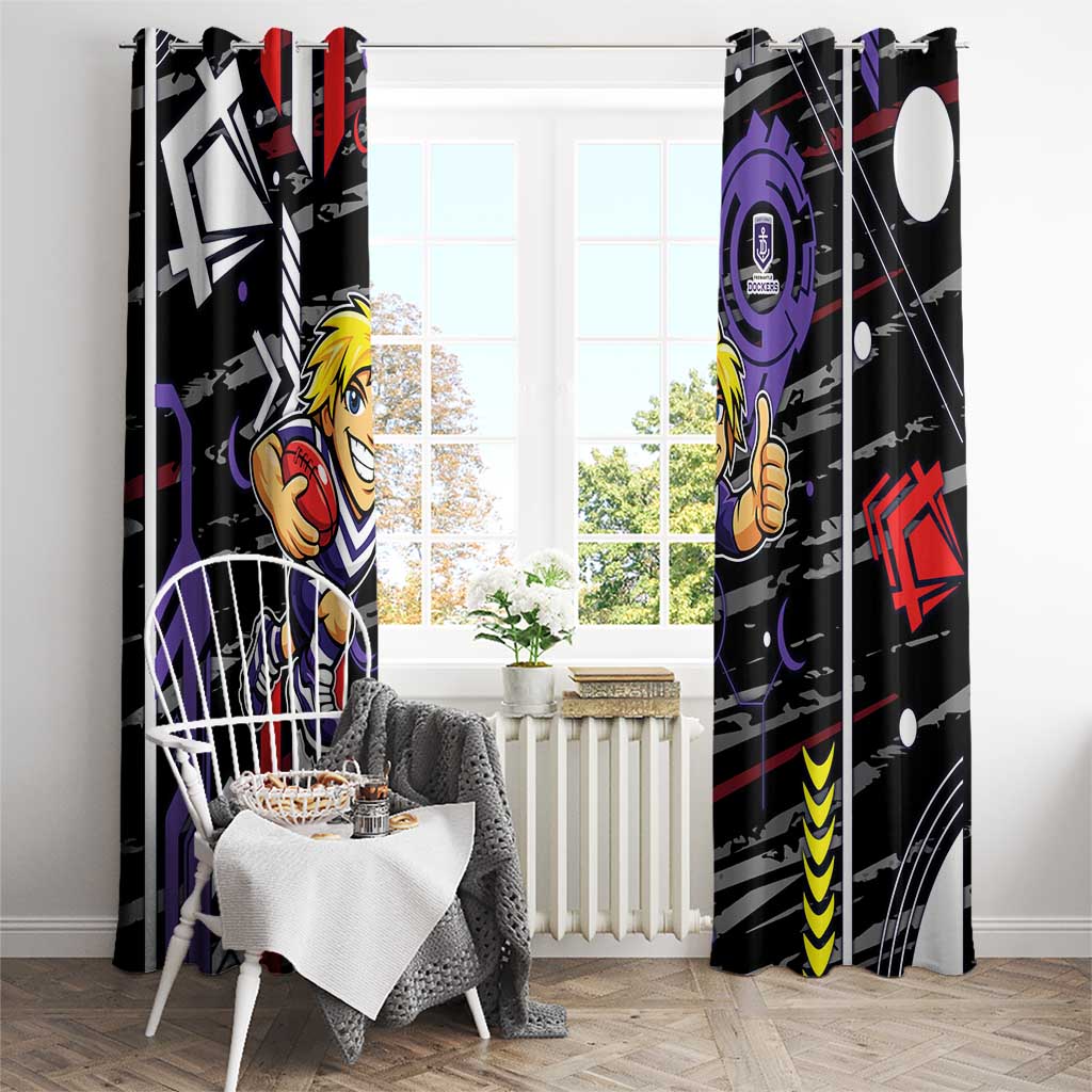 Fremantle Dockers Window Curtain Mascot Cartoon Football Illustration Style