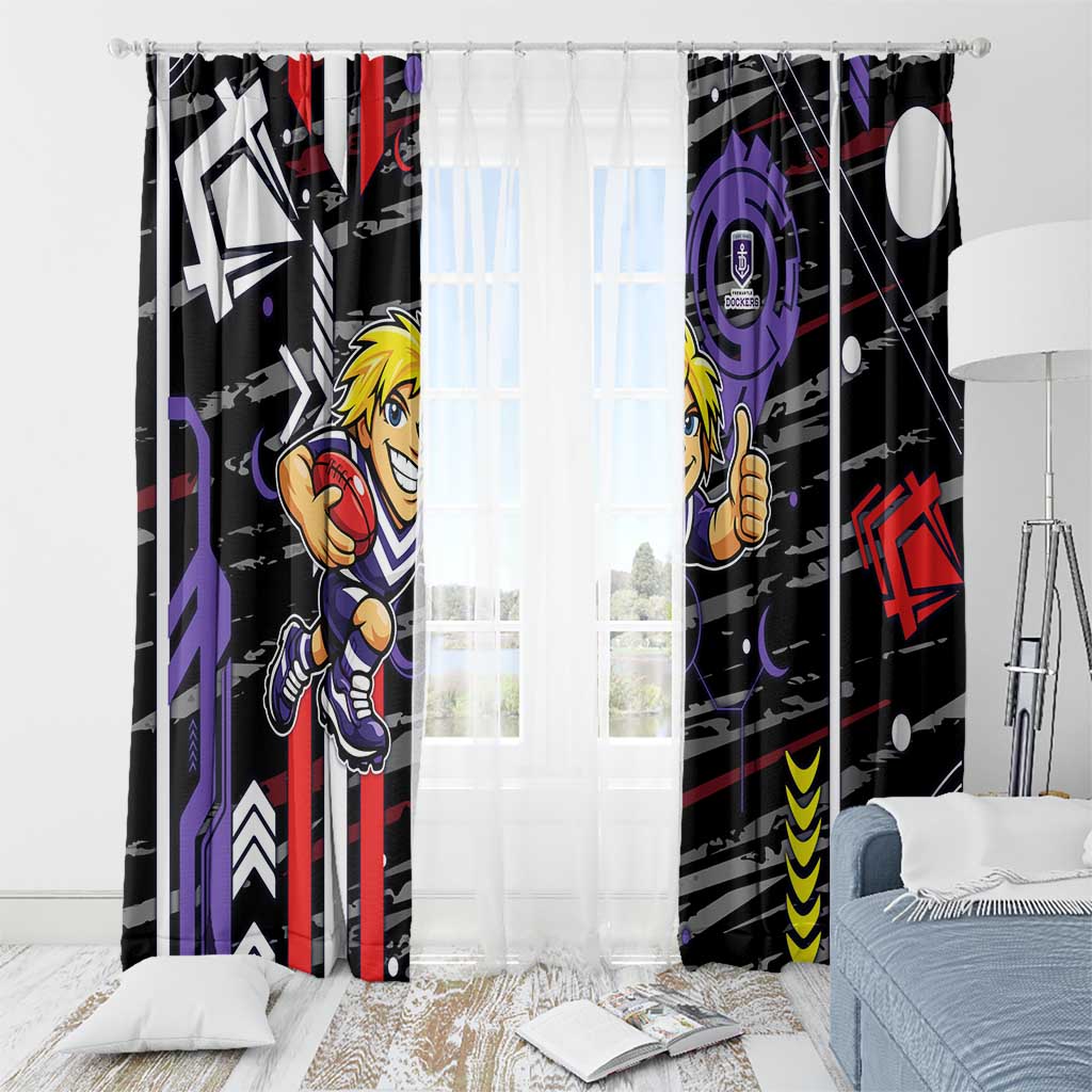 Fremantle Dockers Window Curtain Mascot Cartoon Football Illustration Style