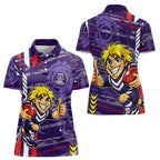 Fremantle Dockers Women Polo Shirt Mascot Cartoon Football Illustration Style