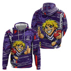 Fremantle Dockers Zip Hoodie Mascot Cartoon Football Illustration Style