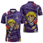 Fremantle Dockers Zipper Polo Shirt Mascot Cartoon Football Illustration Style