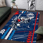 Geelong Cats Area Rug Mascot Cartoon Football Illustration Style