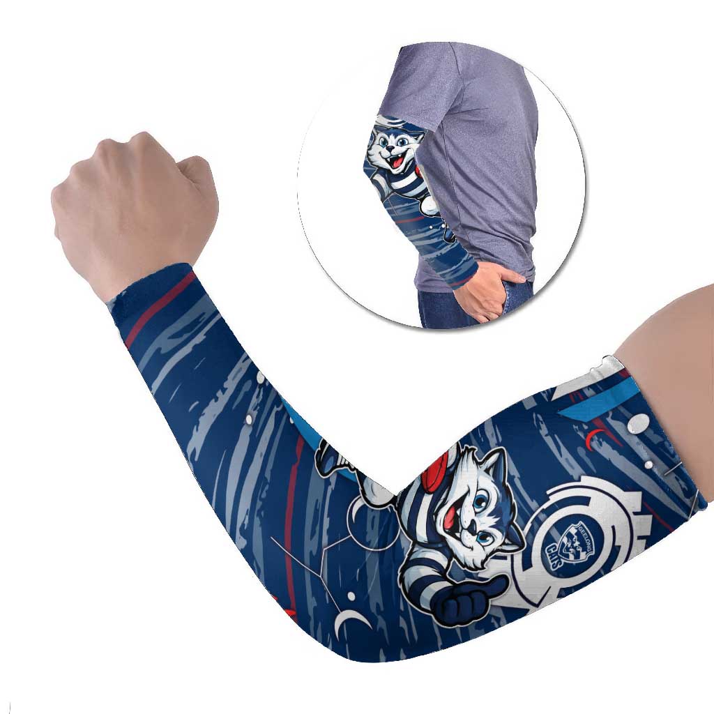 Geelong Cats Arm Sleeves Mascot Cartoon Football Illustration Style